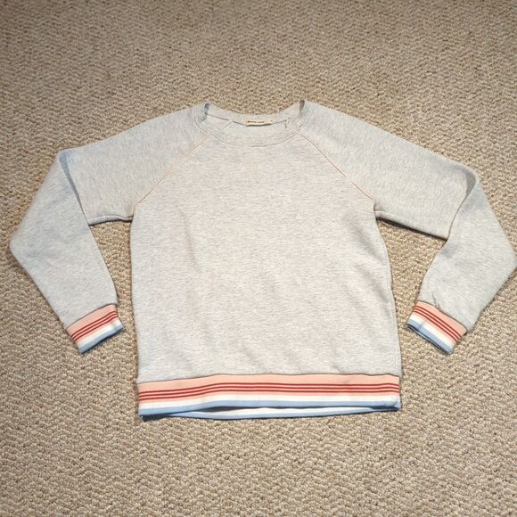 Marine Layer Jenny Sweatshirt Womens Small Gray Crewneck Pullover - Picture 1 of 8